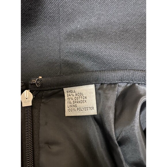 Talbots Wool Blend Pencil Skirt Size 6 Petite Black - Picture 4 of 5